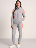 Ladies Winter 2 Pc Full Zipper Set Grey