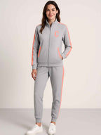 Ladies Winter 2 Pc Full Zipper Set Grey