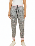 Ladies Grey AOP Lounge Pant