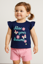 Baby Girls T Shirt Navy