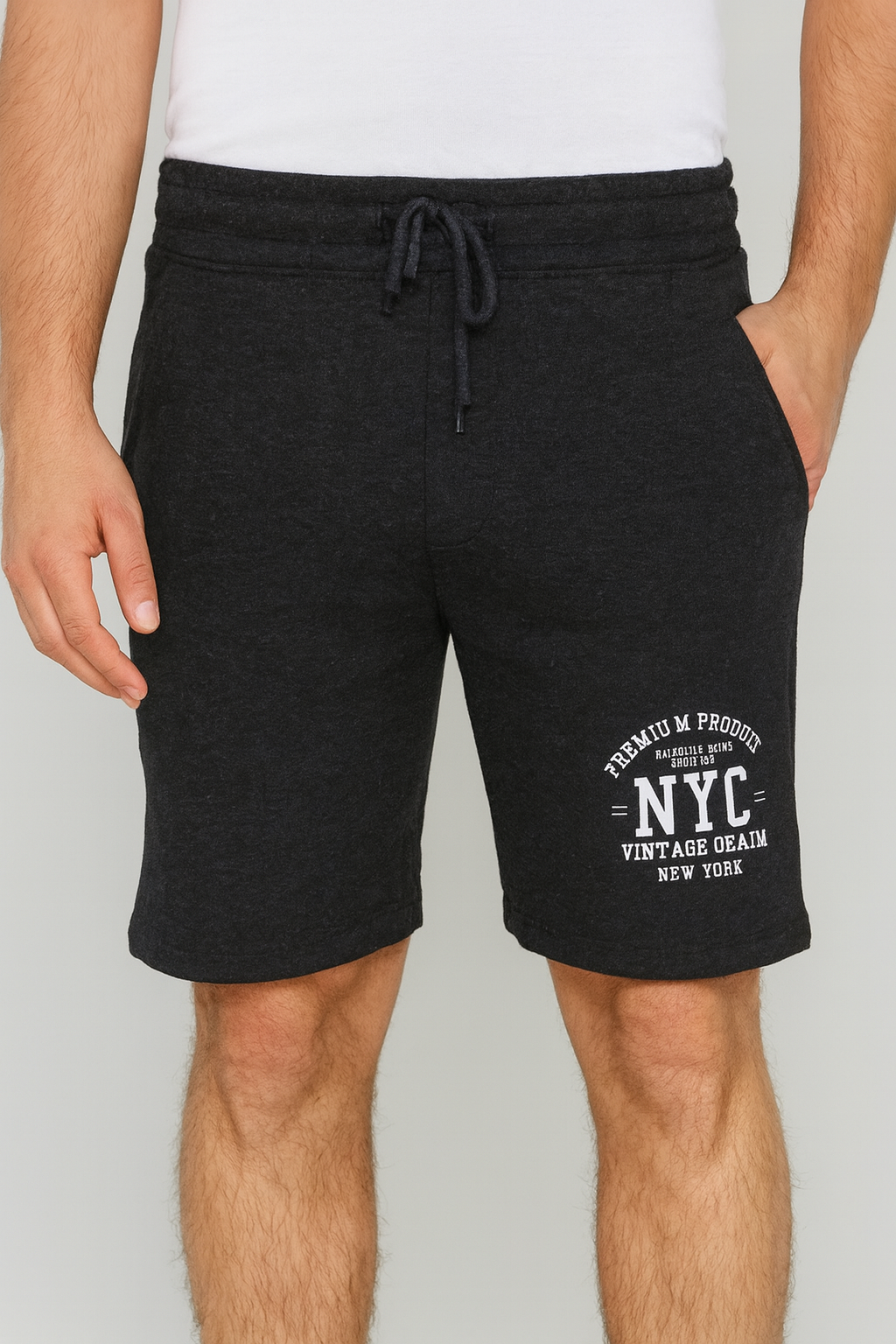 Mens French Terry Shorts | Black