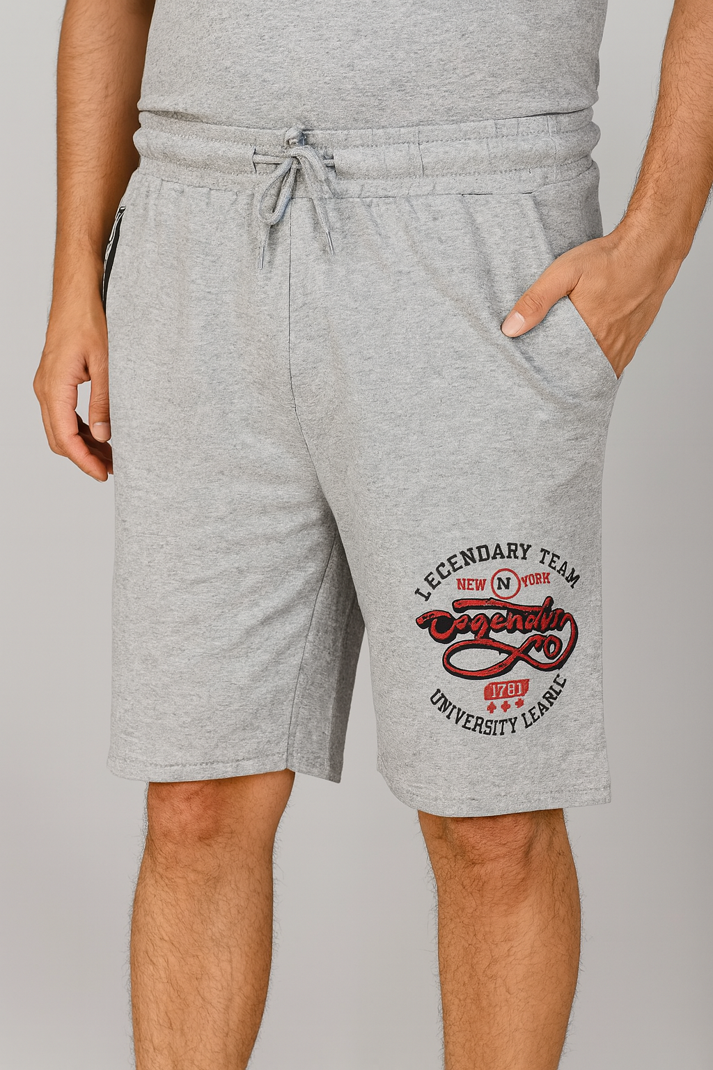 Mens French Terry Shorts | Grey Melange