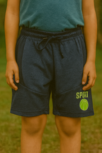 Boys French Terry Cut N Sew Shorts Navy Melange