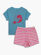 Girls Printed Shorty Pyjama Sets Packaged