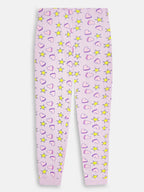 Girls Printed Lilac Pyjama Set