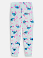 Girls Printed Blue Pyjama Set