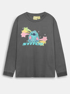 Girls Printed Grey Pyjama Set