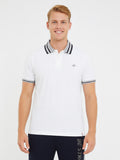 Mens White Grey Collar T Shirt