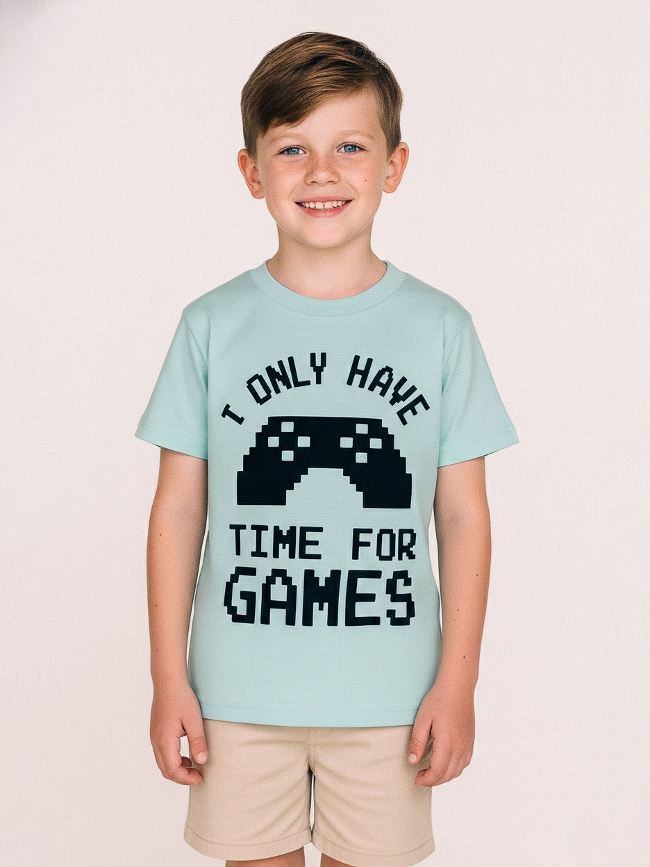Boys Printed T Shirt Mint