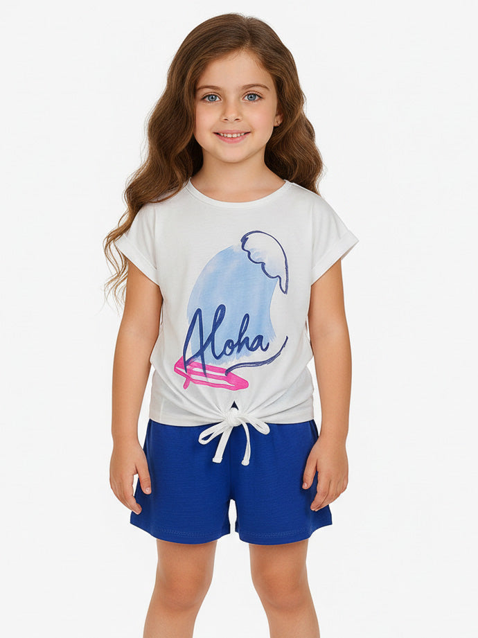 Girls Printed Shorty Sets