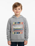 Boys Printed Pullover Sweatshirt With Hoodie