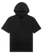 Mens French Terry Hooded Black Sweatshirt