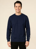 Men Pullover Fleece Navy Sweatshirt
