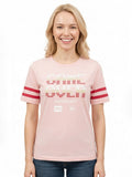 Ladies Printed Pink T Shirt