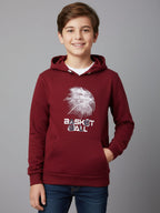 Boys Hooded Pullover Sweatshirt Wine