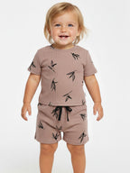 Girls Printed Shorty Set