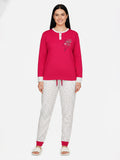 Ladies Printed Interlock Winter Pyjama Set Box Pack