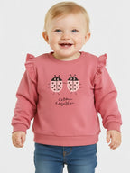 Baby Girls Red Pullover Sweatshirt