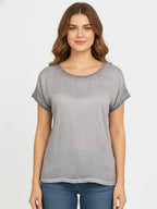 Ladies Magyar Sleeve Printed Top