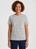 Ladies White AOP Top