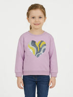 Girls Fleece Pullover Pink Sequin Sweatshirt