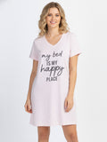 Ladies Pink Printed Neppy Nightshirt