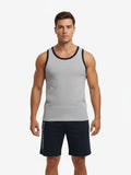 Mens Shorty Set Grey-Navy