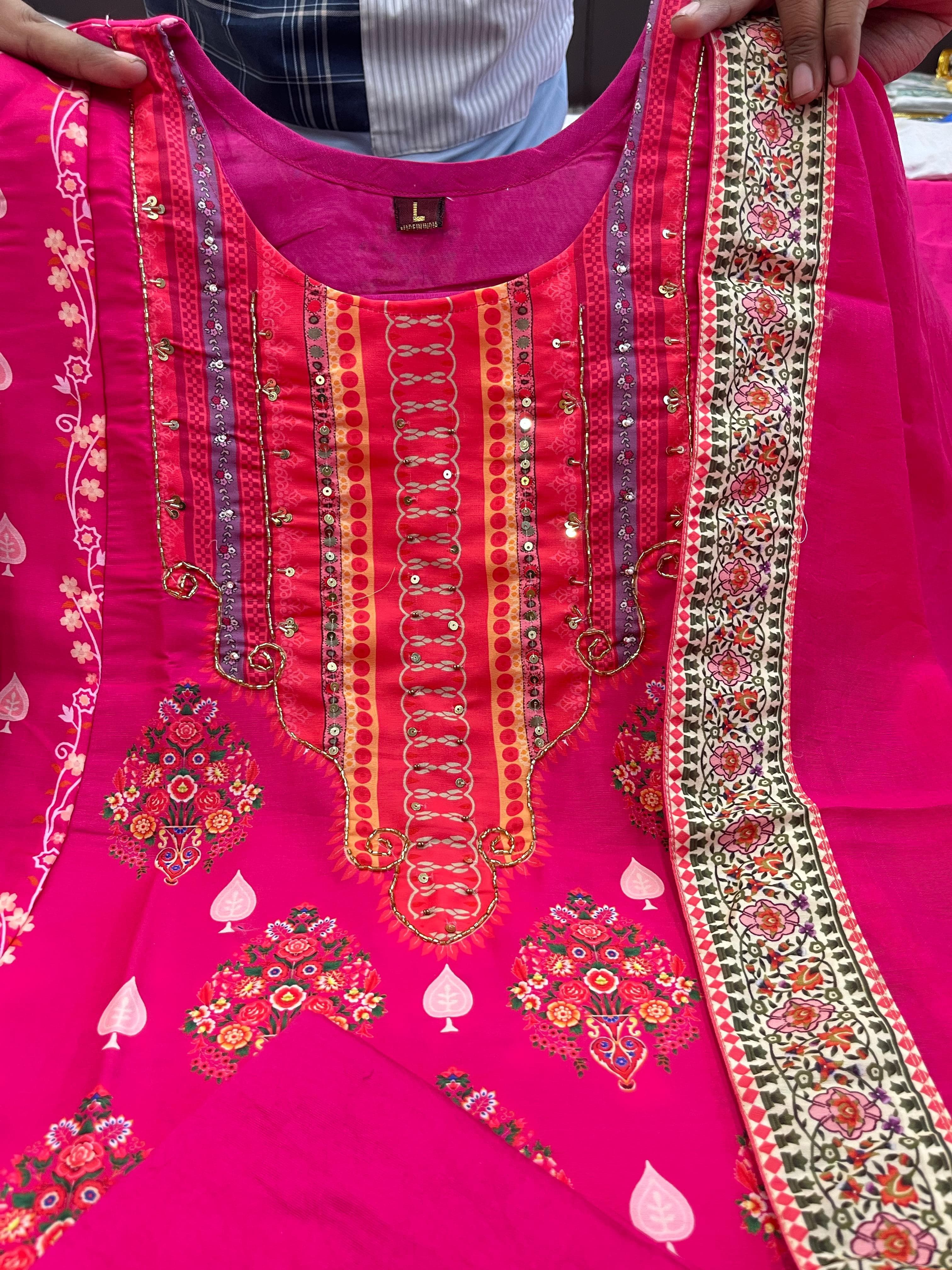 Pakistani Reshmi Suit Set | Pure Diamond Silk with Schiffli Hand Work