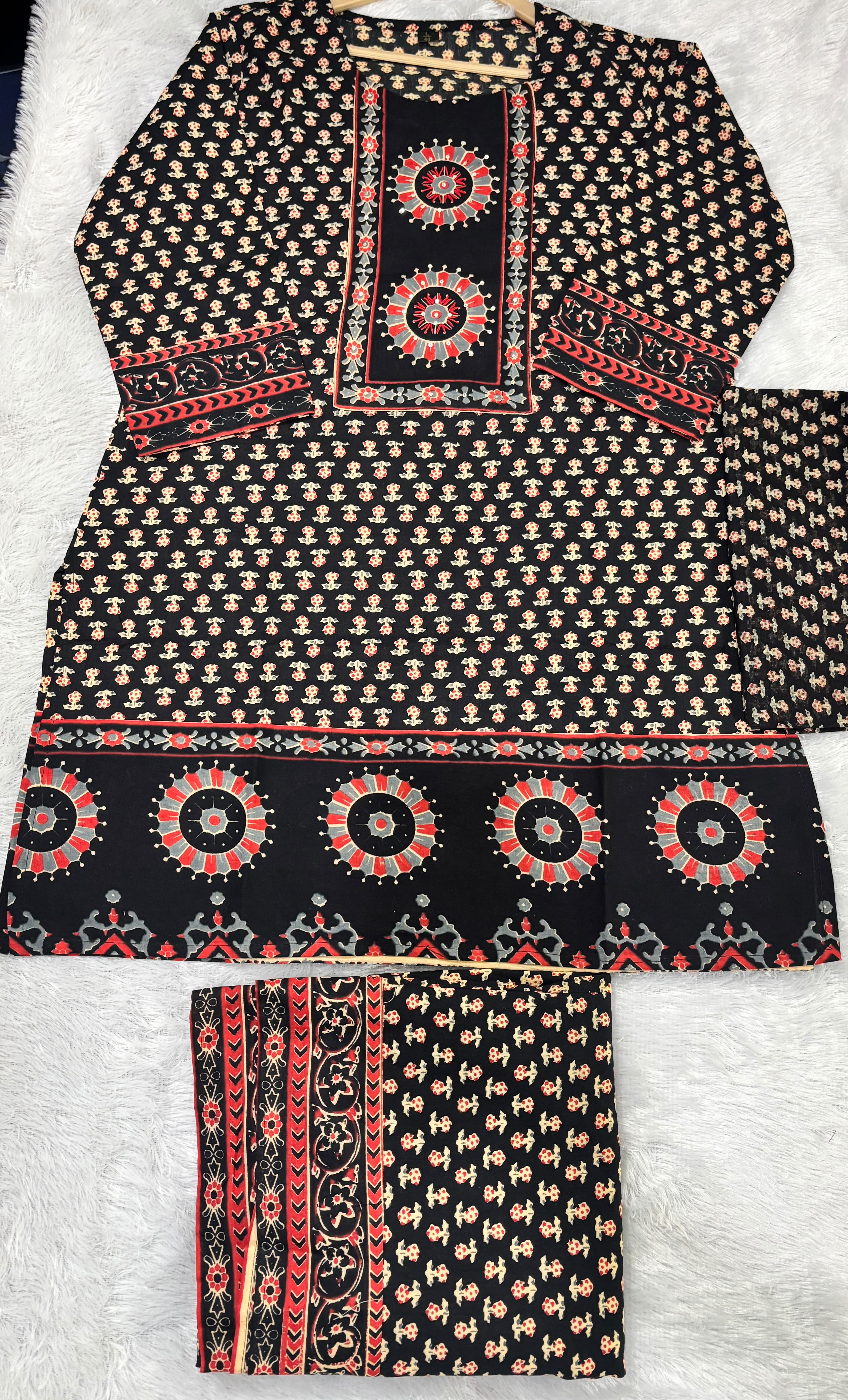 Cotton Block Print Sharara | Gopi Dress Set