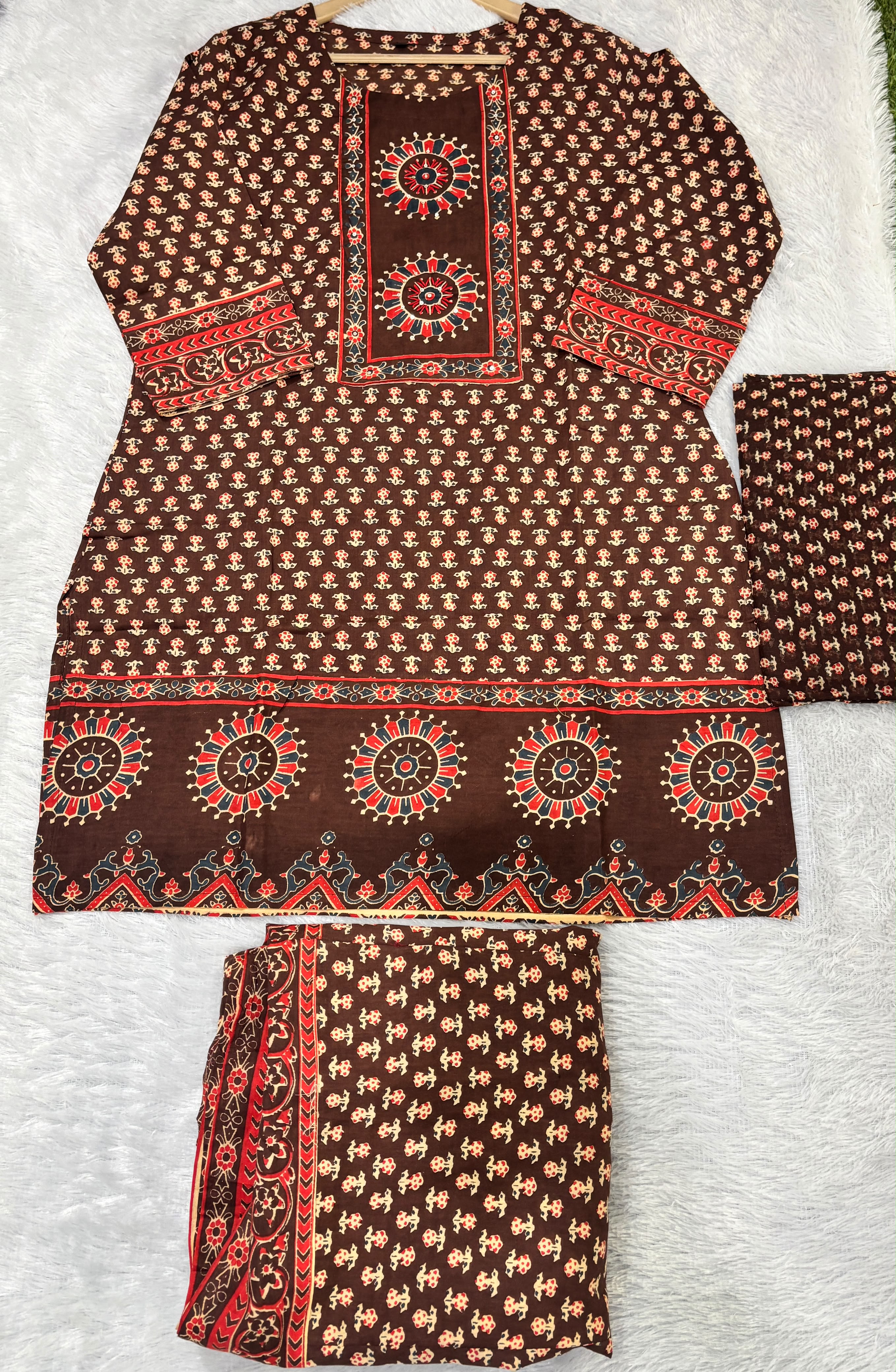 Cotton Block Print Sharara | Gopi Dress Set