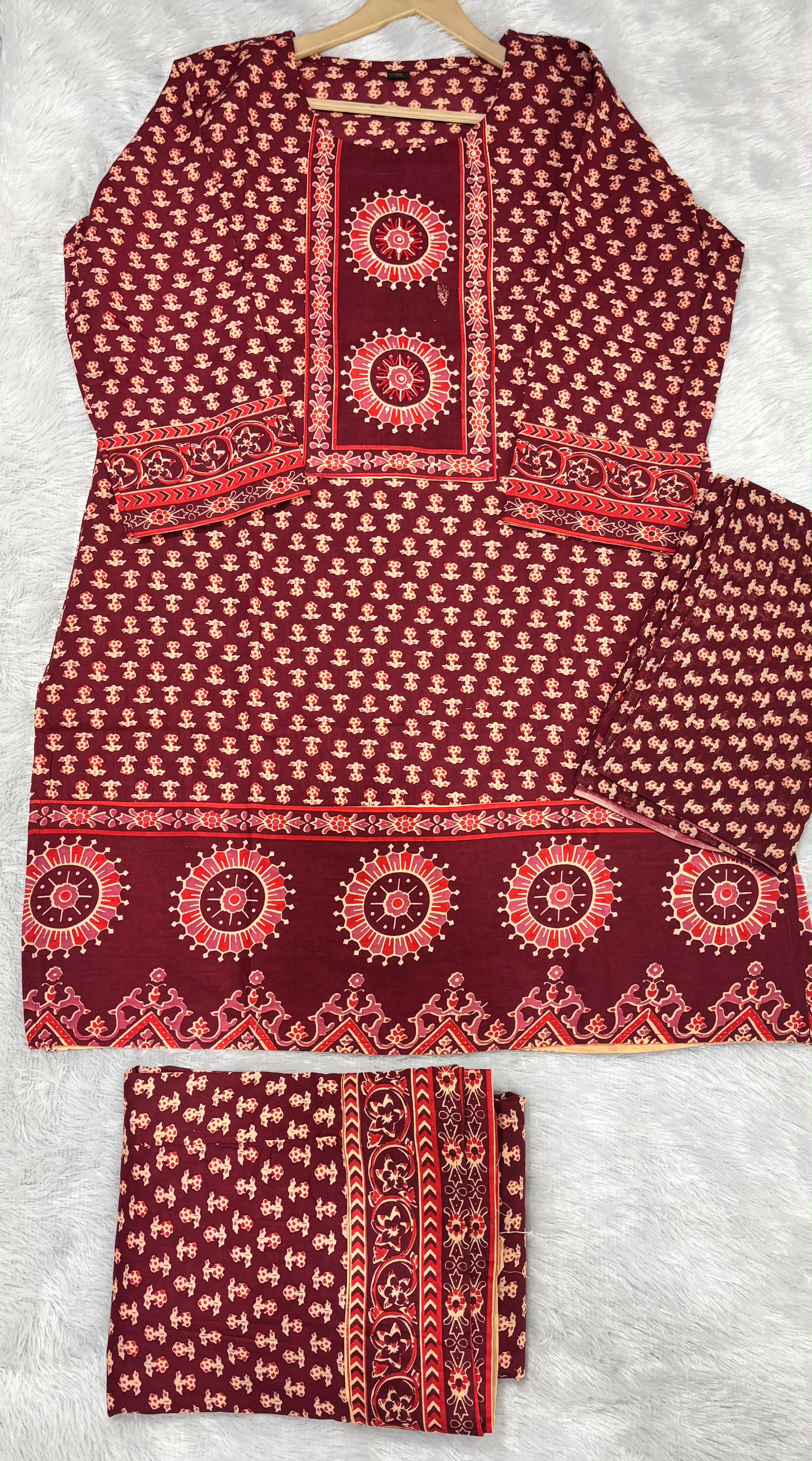 Cotton Block Print Sharara | Gopi Dress Set