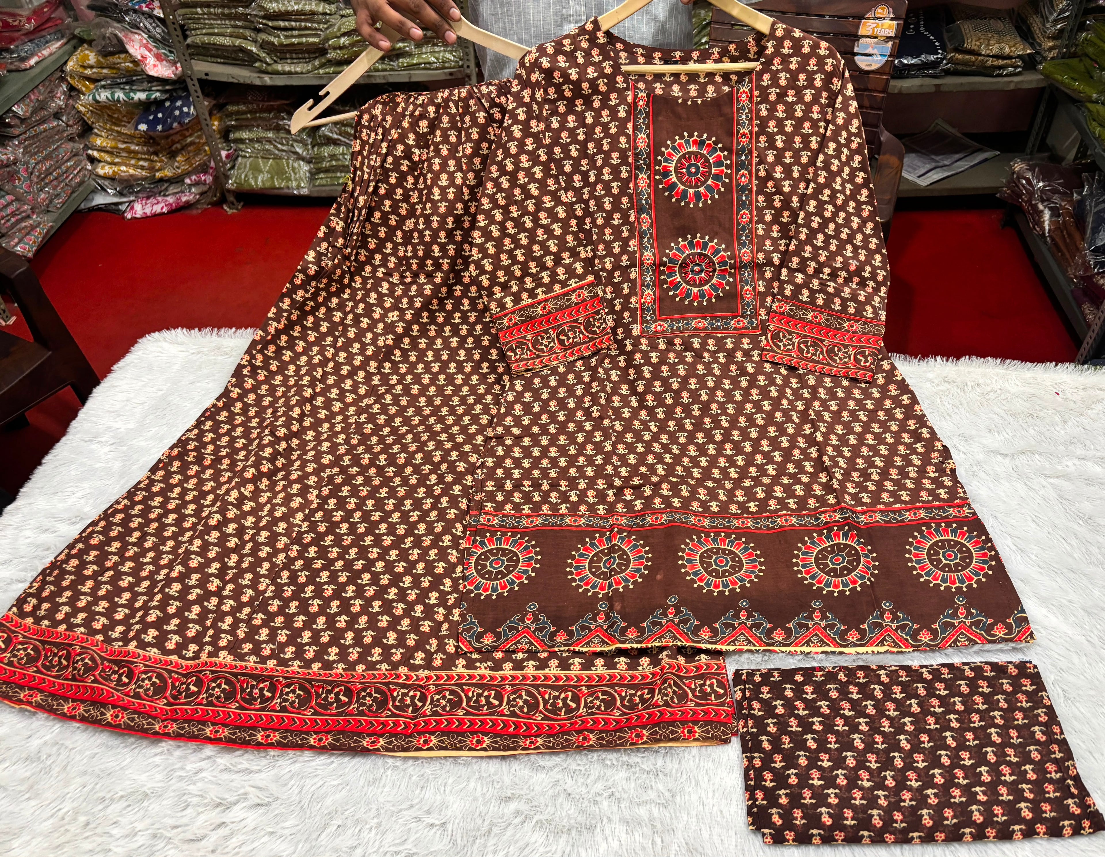 Cotton Block Print Sharara | Gopi Dress Set