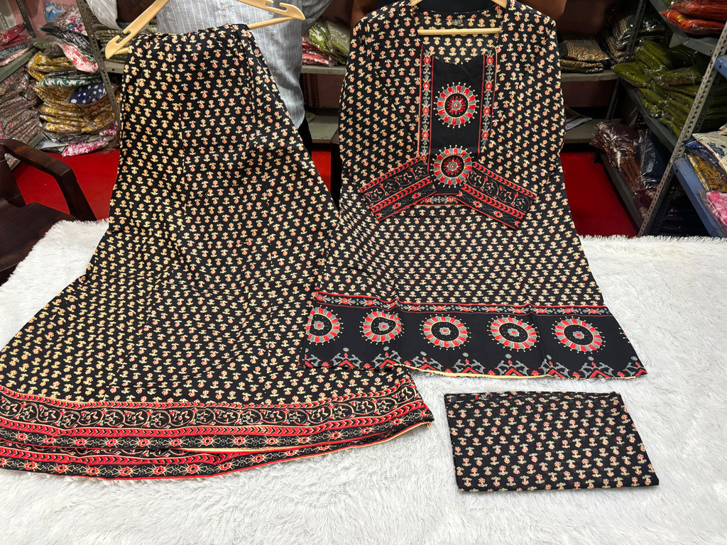 Cotton Block Print Sharara | Gopi Dress Set