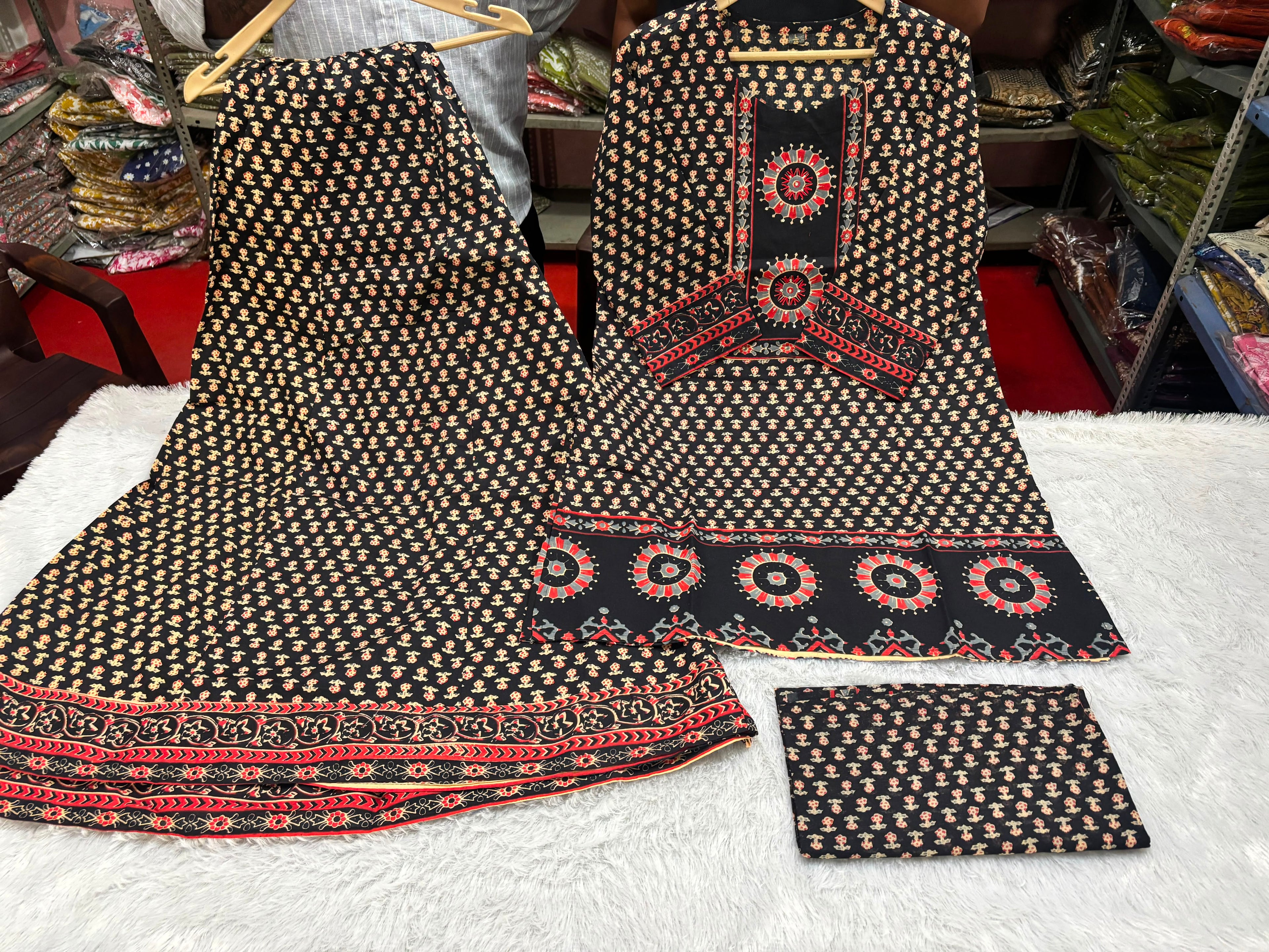 Cotton Block Print Sharara | Gopi Dress Set