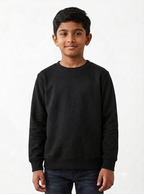 Boys Black Pullover Fleece Sweatshirt