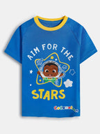 Boys Printed Blue T-Shirt