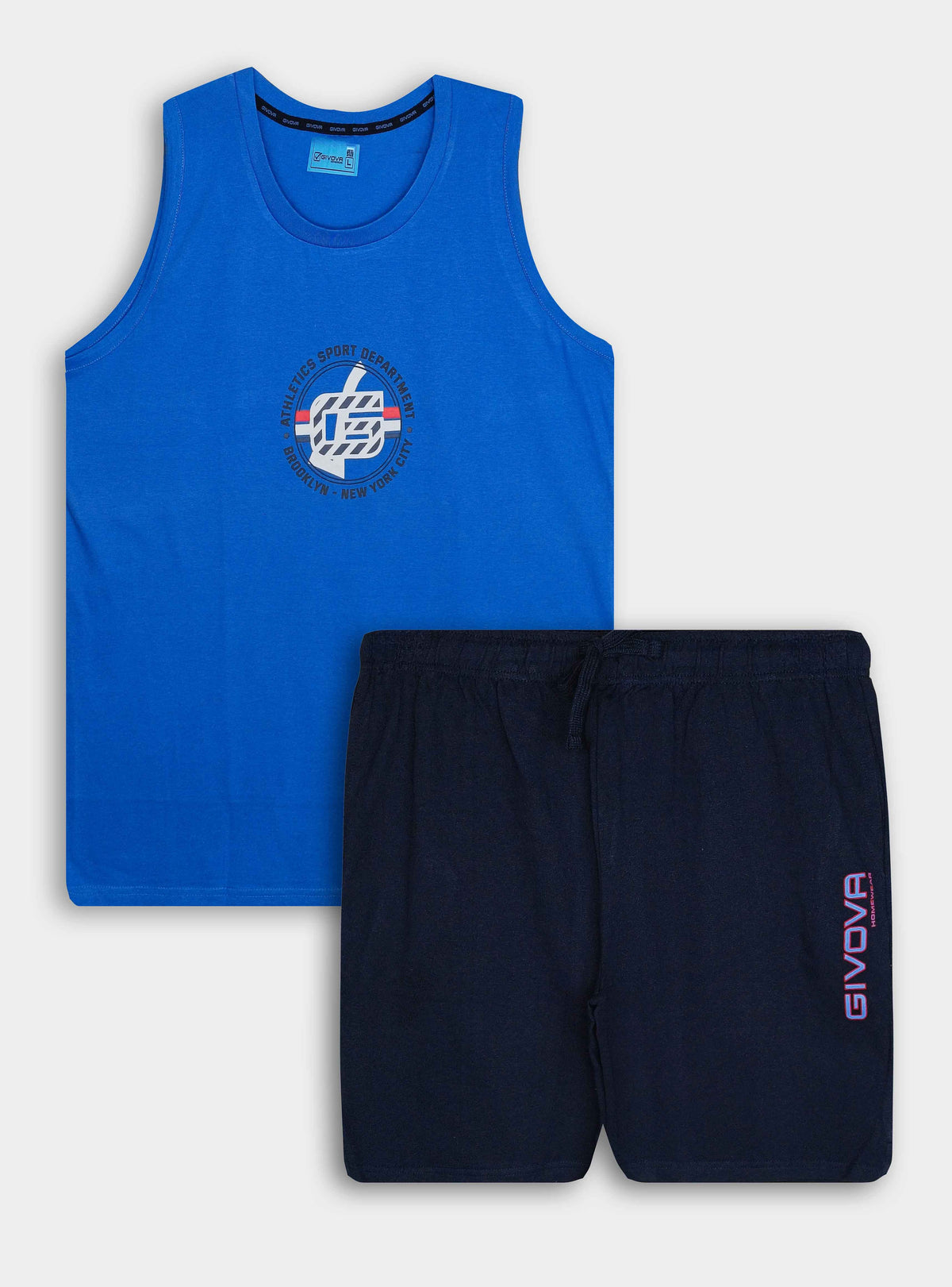Mens Sleeveless Shorty Set Assorted