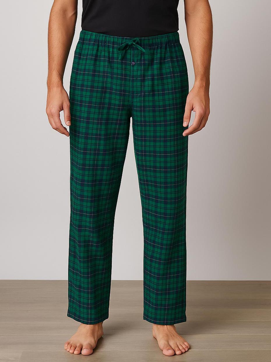 Mens Woven Flannel Pants