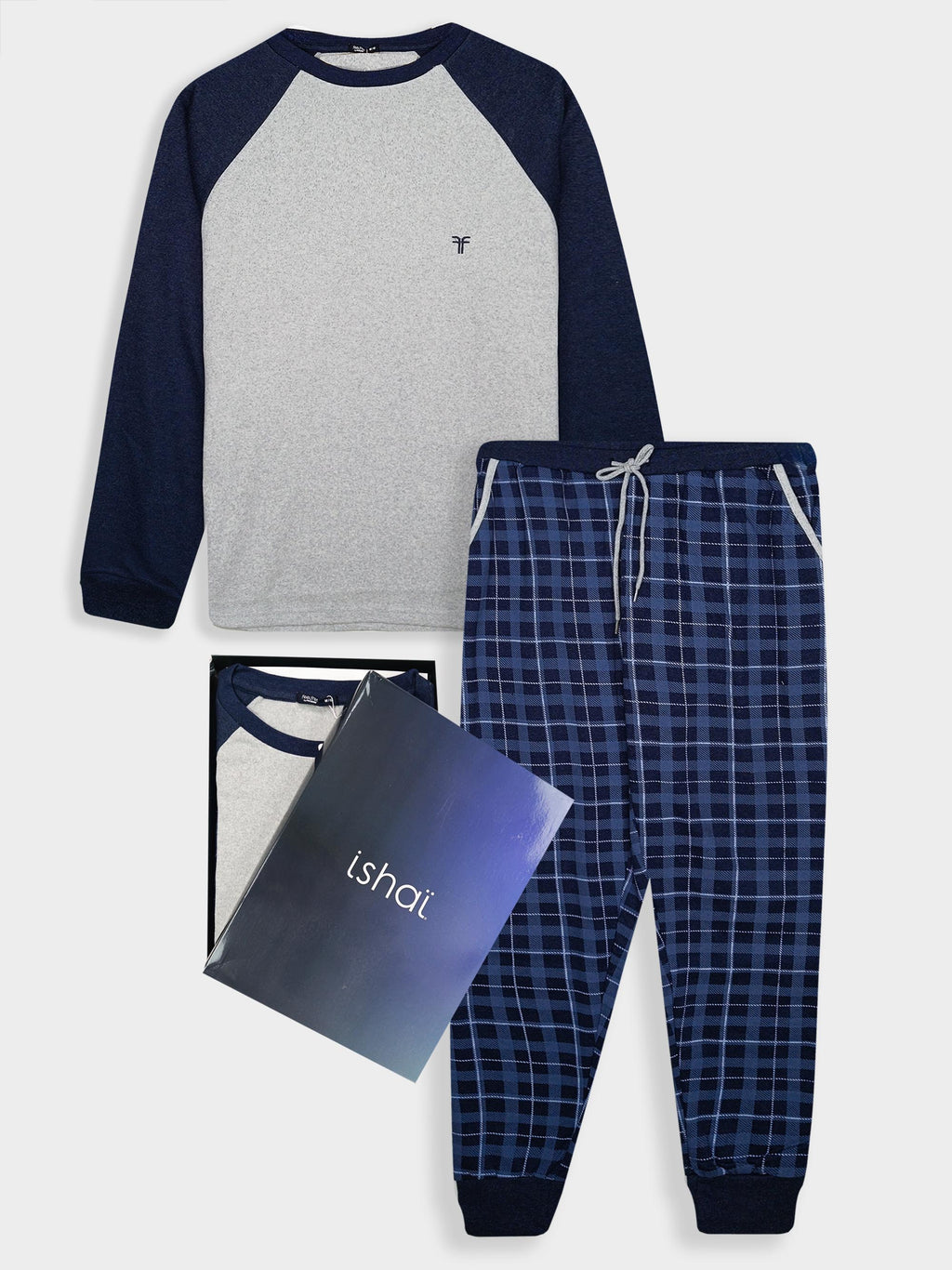 Mens's Interlock Winter Grey Pyjama Set