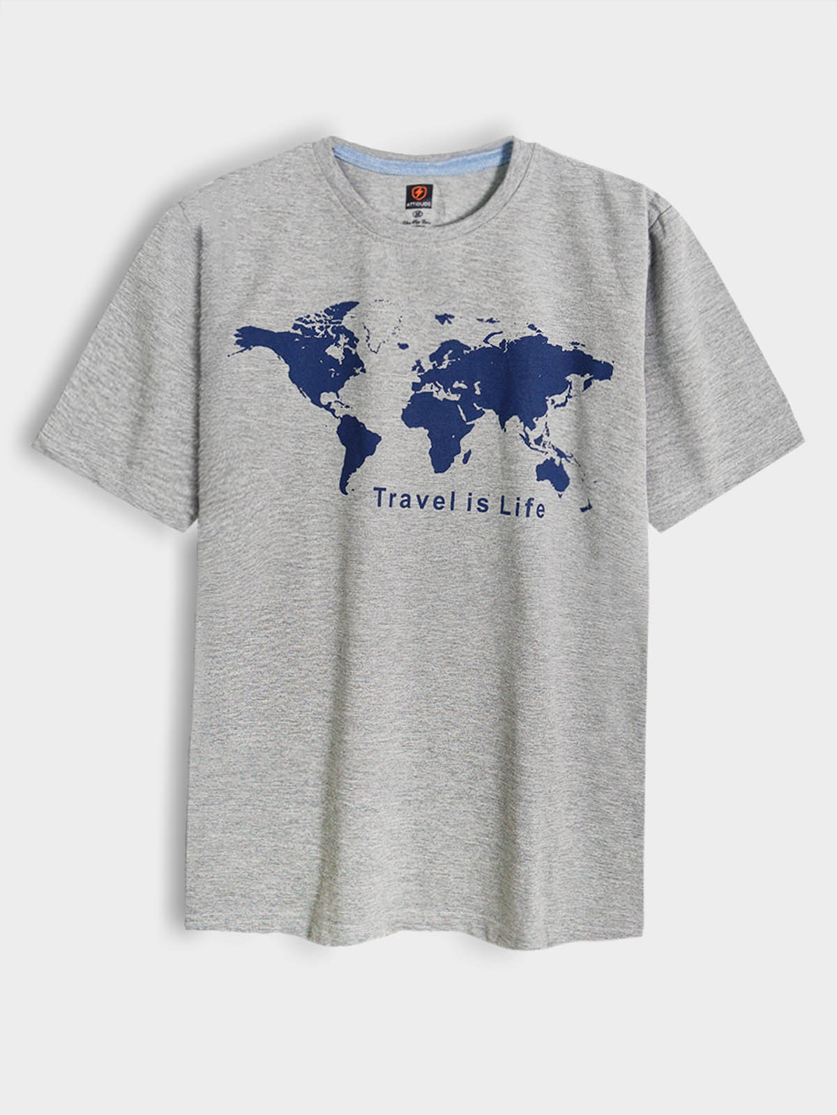 Mens Printed Grey T-Shirt