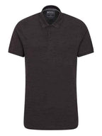 Mens Slub Textured Grey Polo Shirt