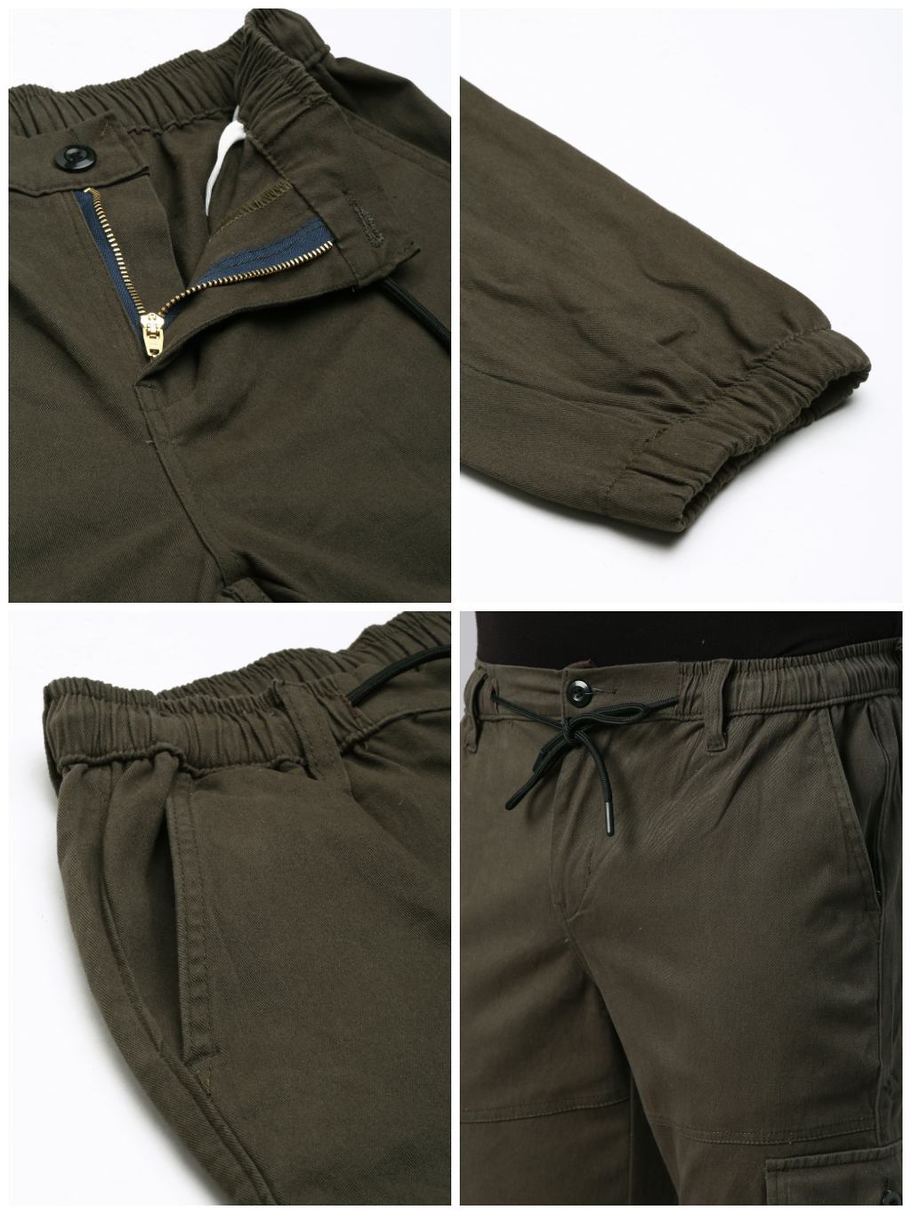 Mens Dark Olive Cargo Pant