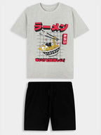 Mens Printed Short Set