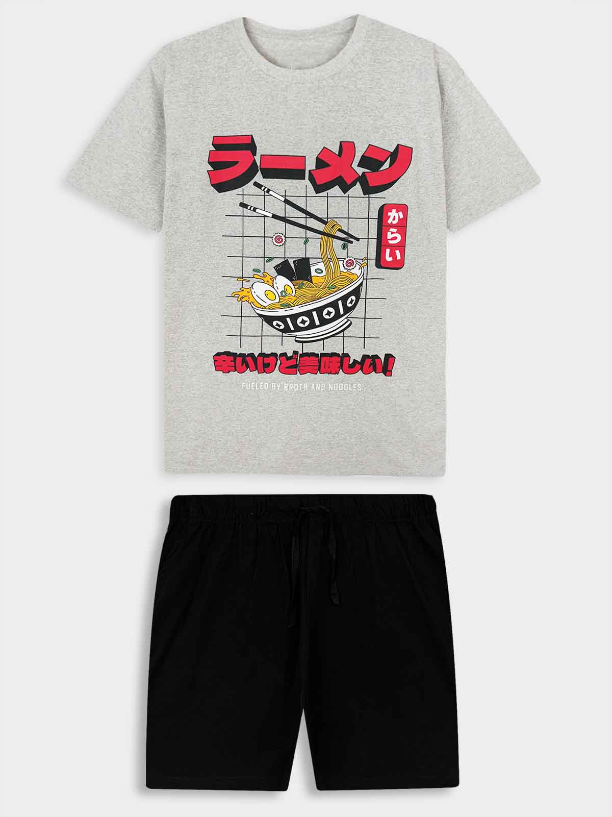 Mens Printed Short Set