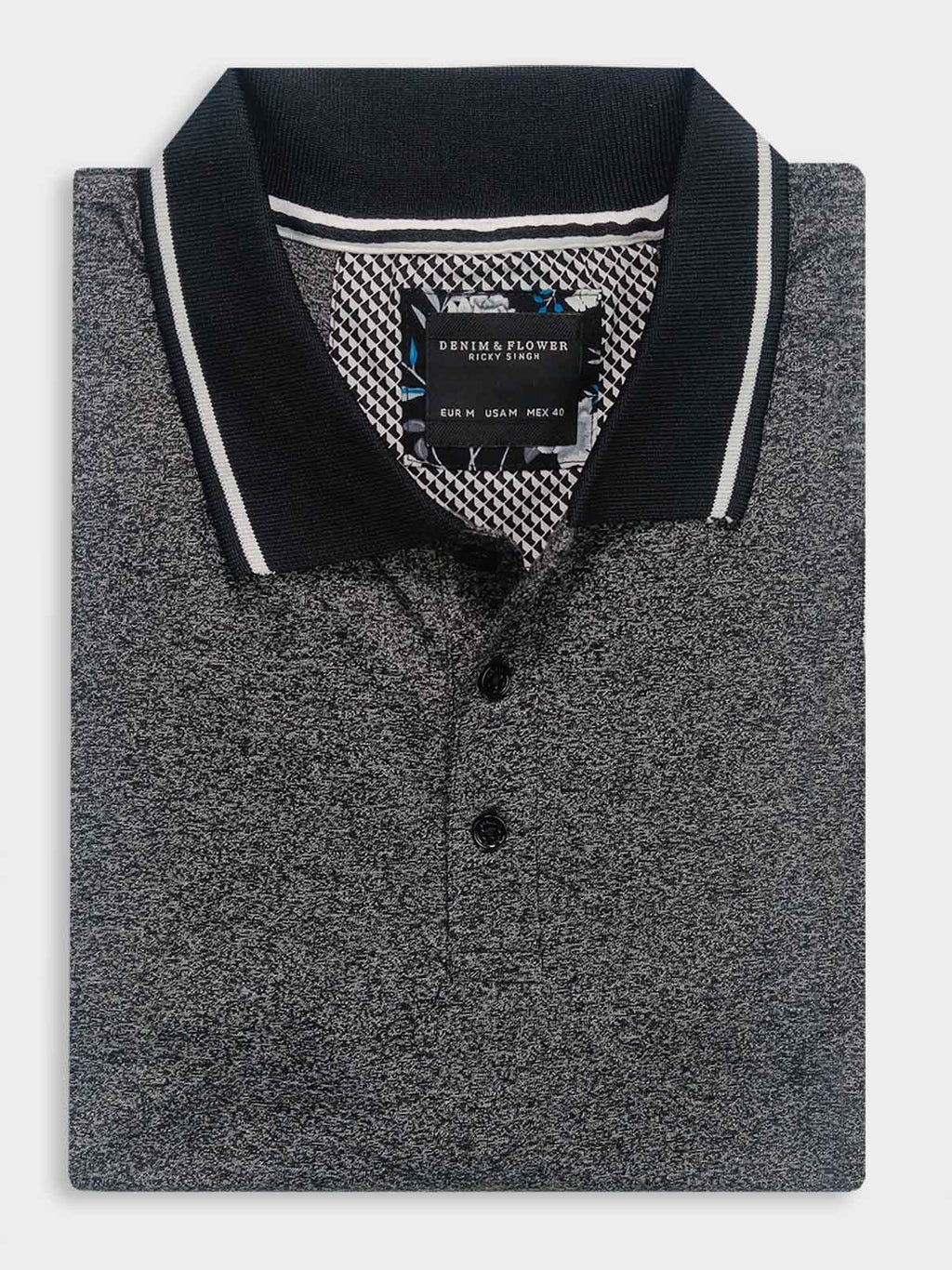 Mens Grindled Yarn Polo