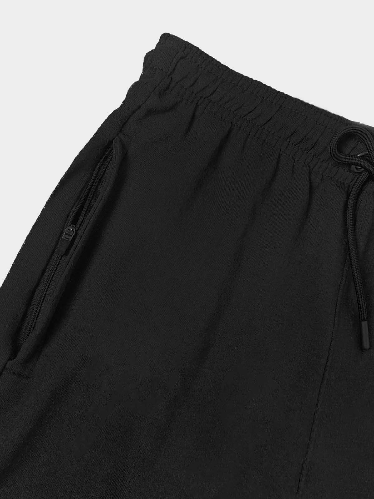 Mens French Terry Black Shorts