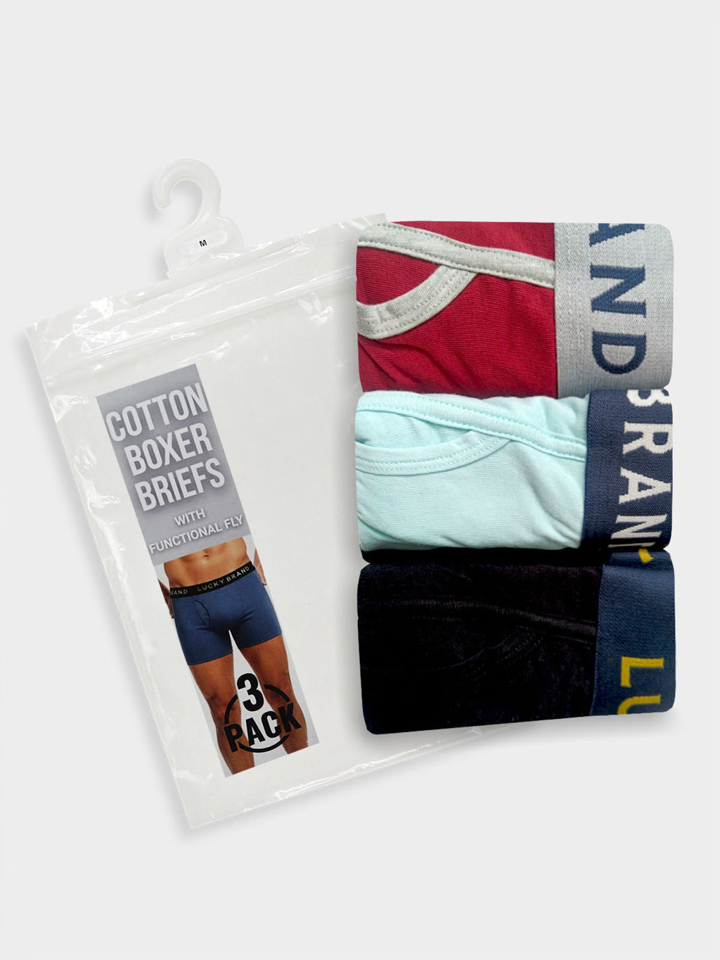 Men's 3 Pc Pack Stretch Boxers Mixed