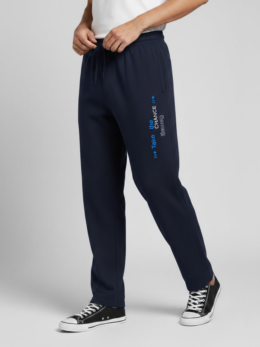 Mens Printed Summer Track Pant Navy