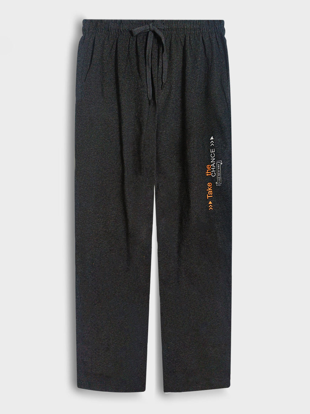 Mens Printed Summer Track Pant Charcoal
