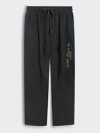 Mens Printed Summer Track Pant Charcoal